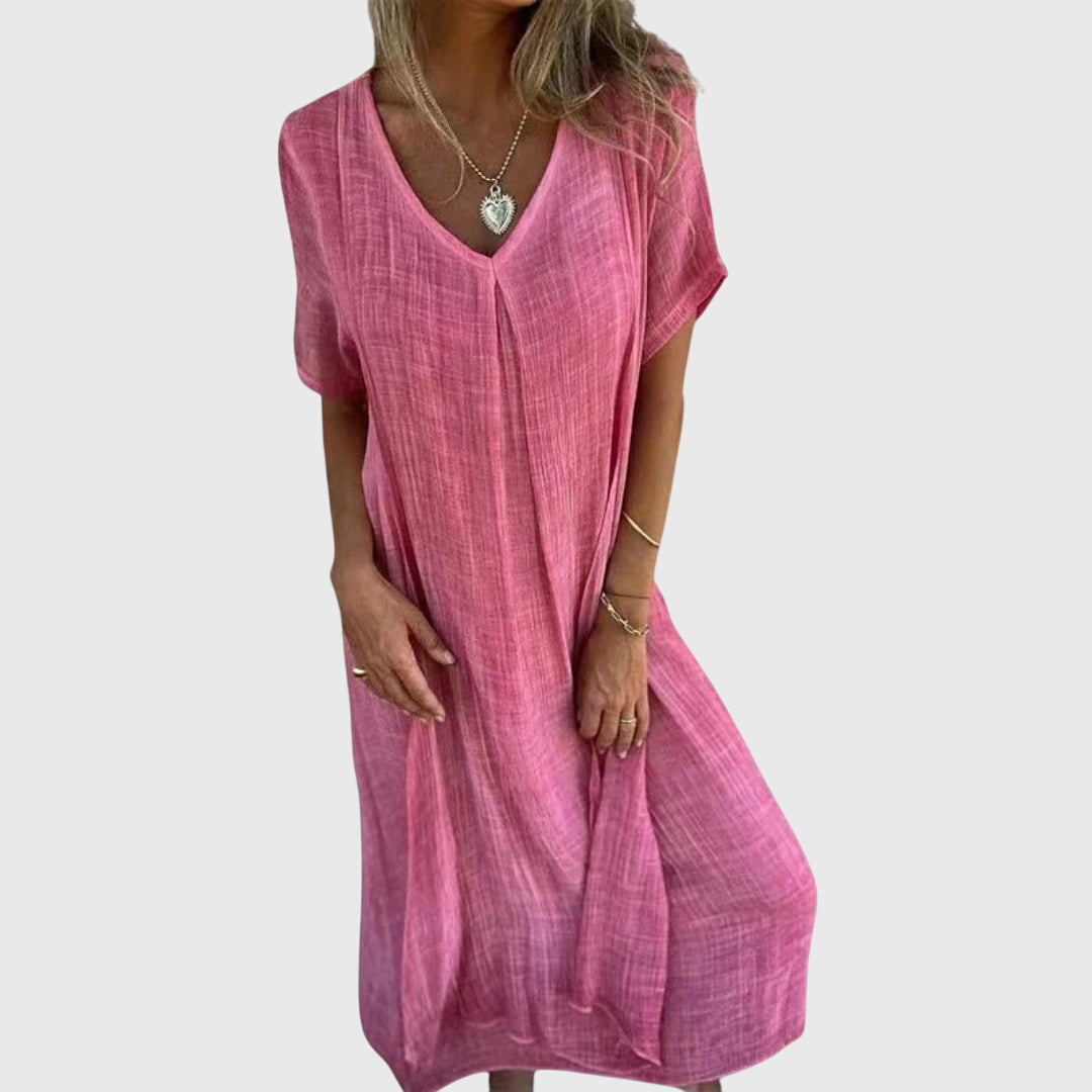 Fiona™ – Elegant Lightweight V-Neck Dress