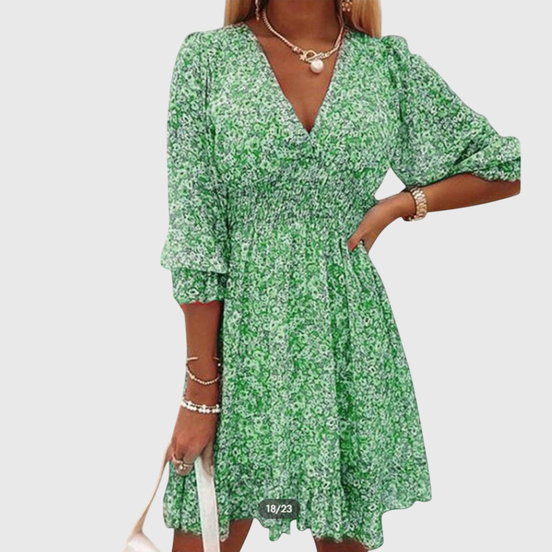 Elisa™ | Floral Puff Sleeve Dress